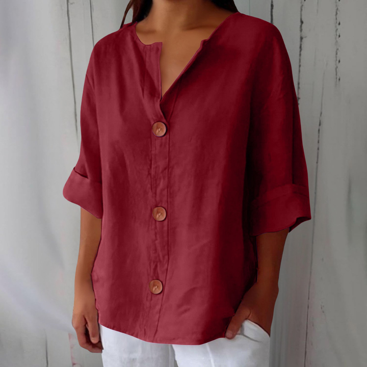 Elara | Relaxed Button-Down Everyday Blouse