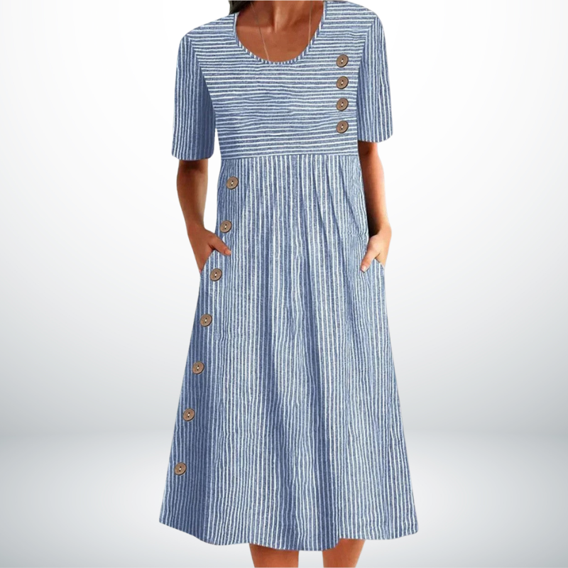 Lenna™ – Striped Midi Dress
