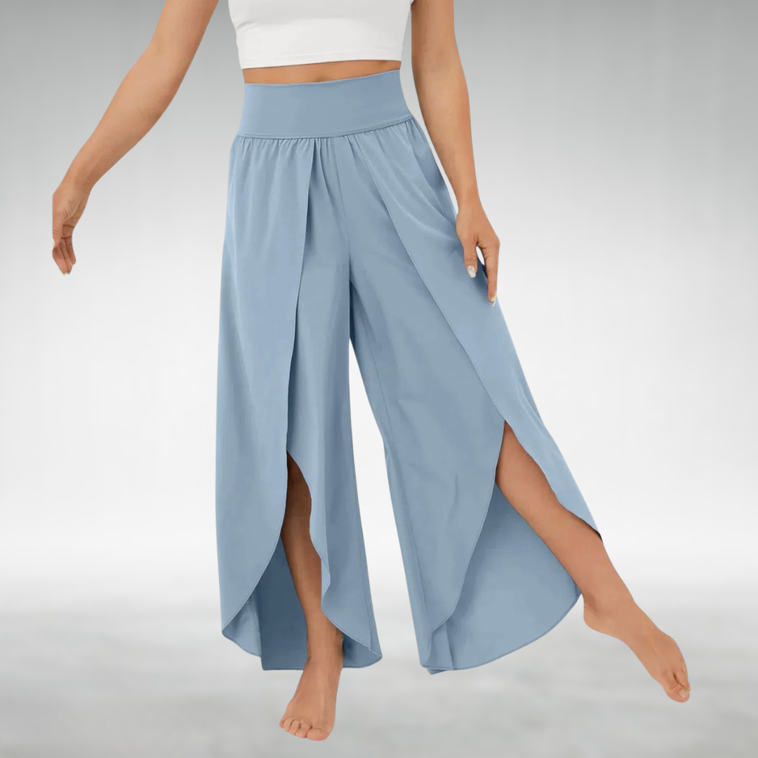 Alina | Flowing Wide Leg Wrap Trousers