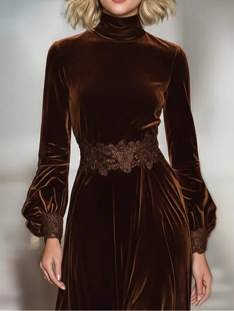 Sophia | Elegant High-Neck Maxi Dress