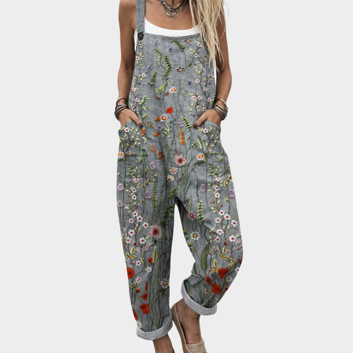 Helena | Breathable Floral Print Jumpsuit