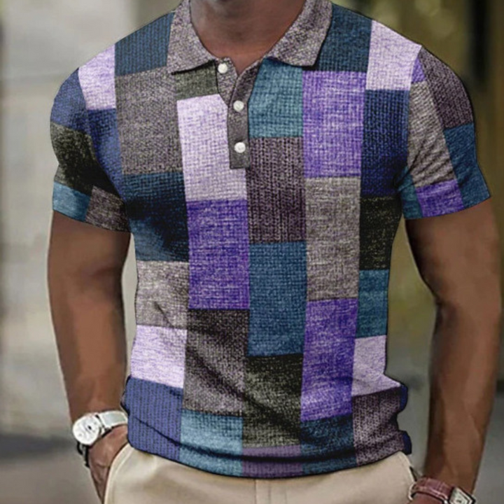 Reid | Men's Patchwork Polo Shirt