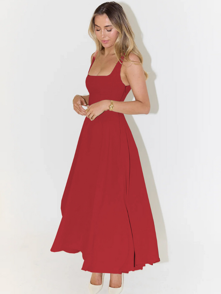 Grace | Square Neck Flowing Midi Dress