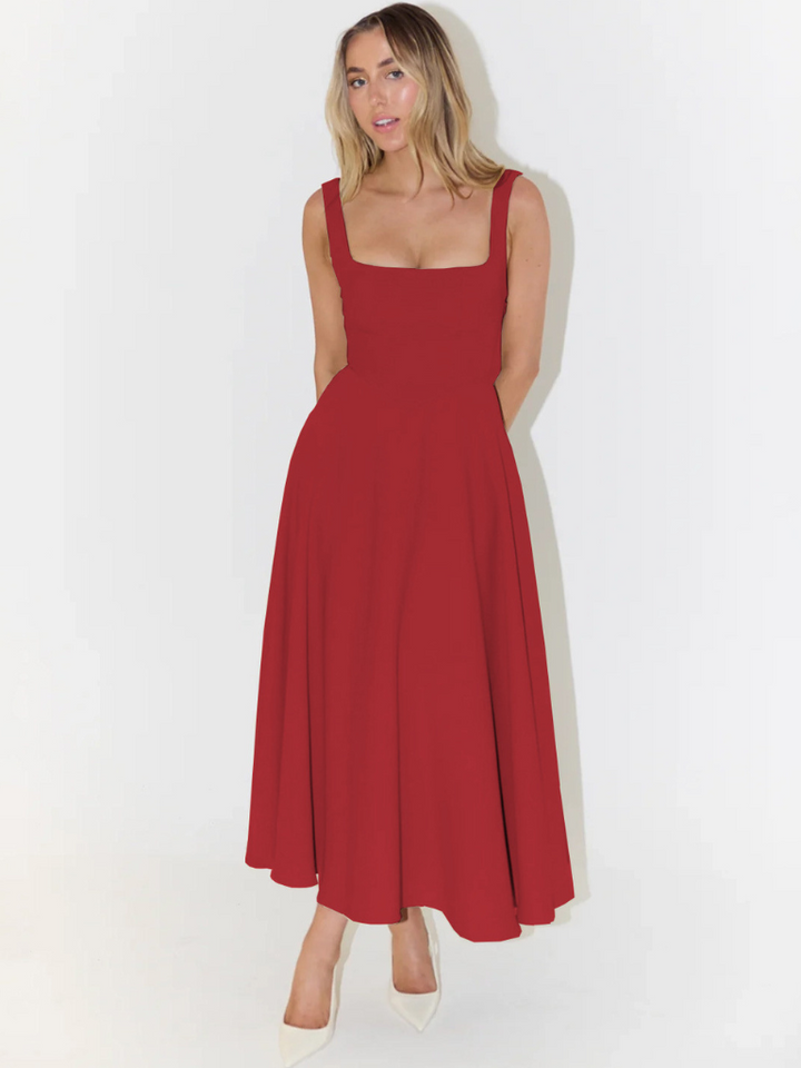 Helena | Elegant Flowy Midi Dress