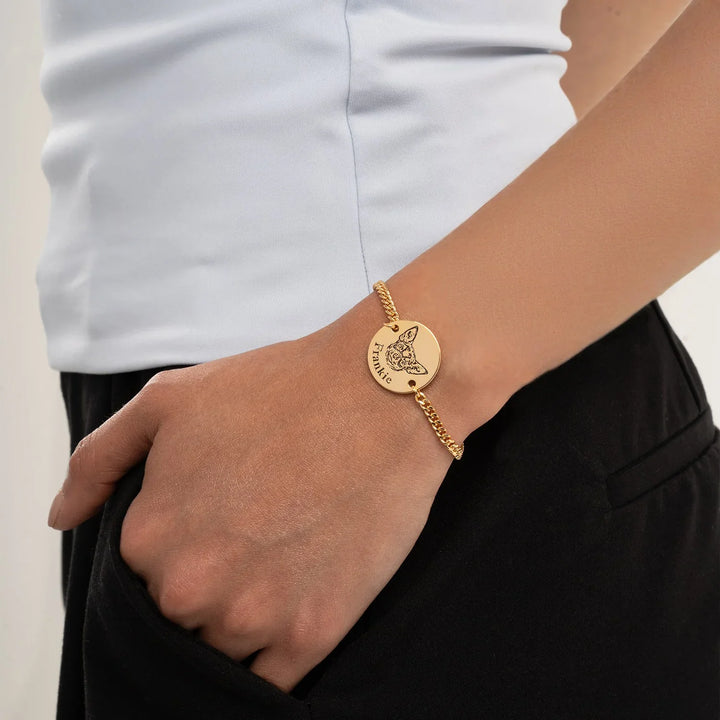 Pulsera Personalizada con Grabado de tu Mascota