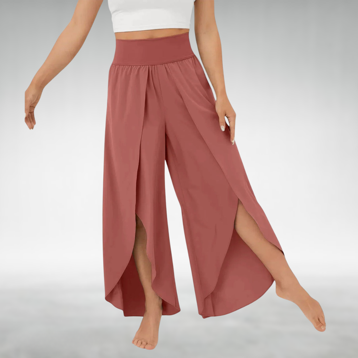 Alina | Flowing Wide Leg Wrap Trousers