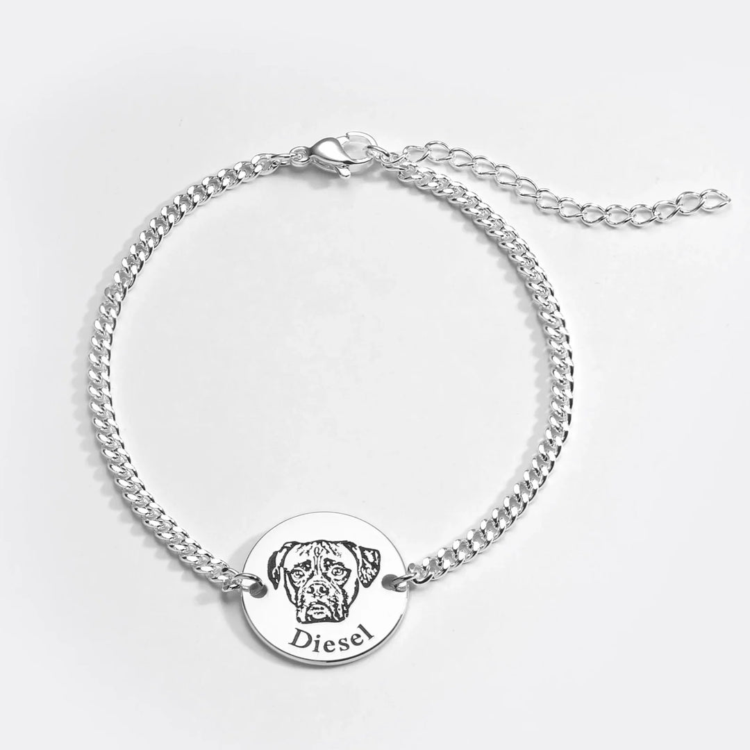 Pulsera Personalizada con Grabado de tu Mascota