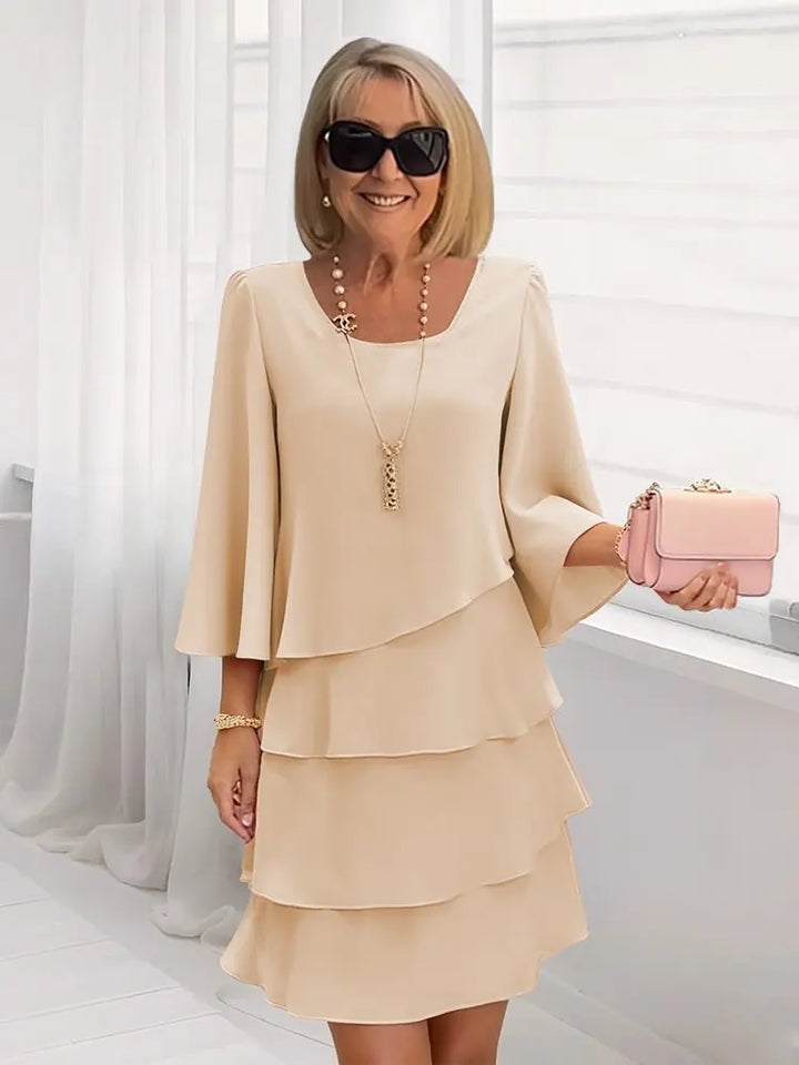 Trudy | Flowing Ruffle Midi Dress