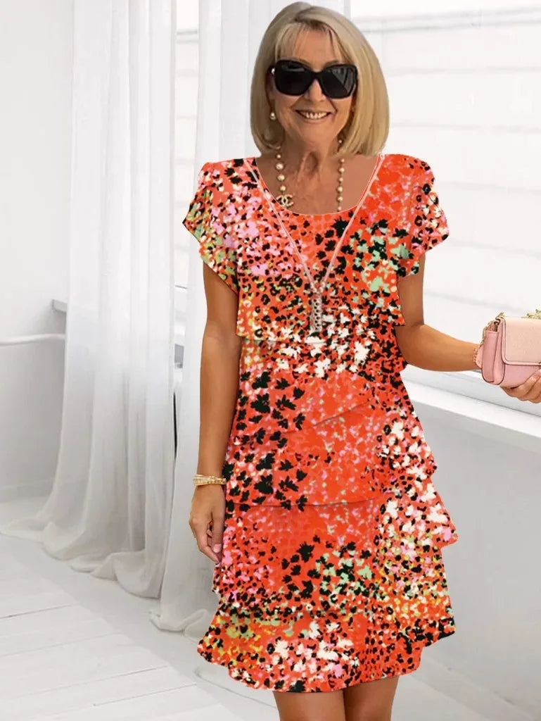 Olivia | Elegant Ruffled Flowing Dress