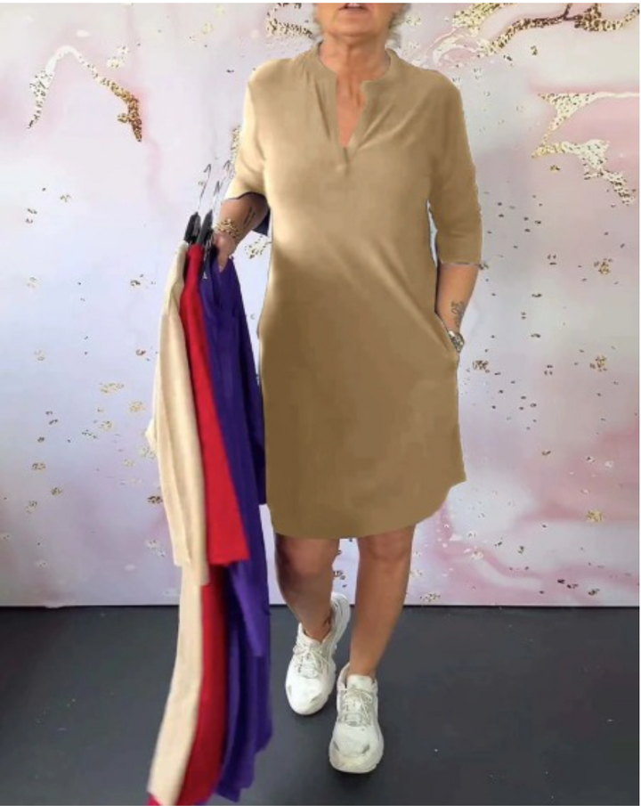 Margaret | Effortless V-Neck Dress