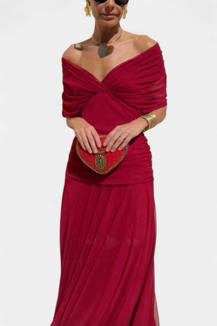 Isabella | Elegant Floral V Neck Dress