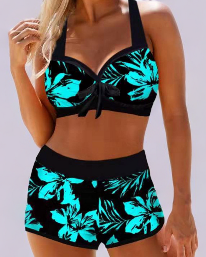 Imogen | High-Waisted Floral Swimsuit