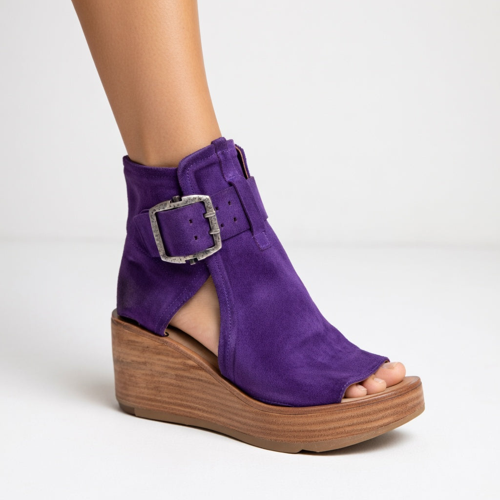Beatrix | Elegant Buckle Wedge Heel