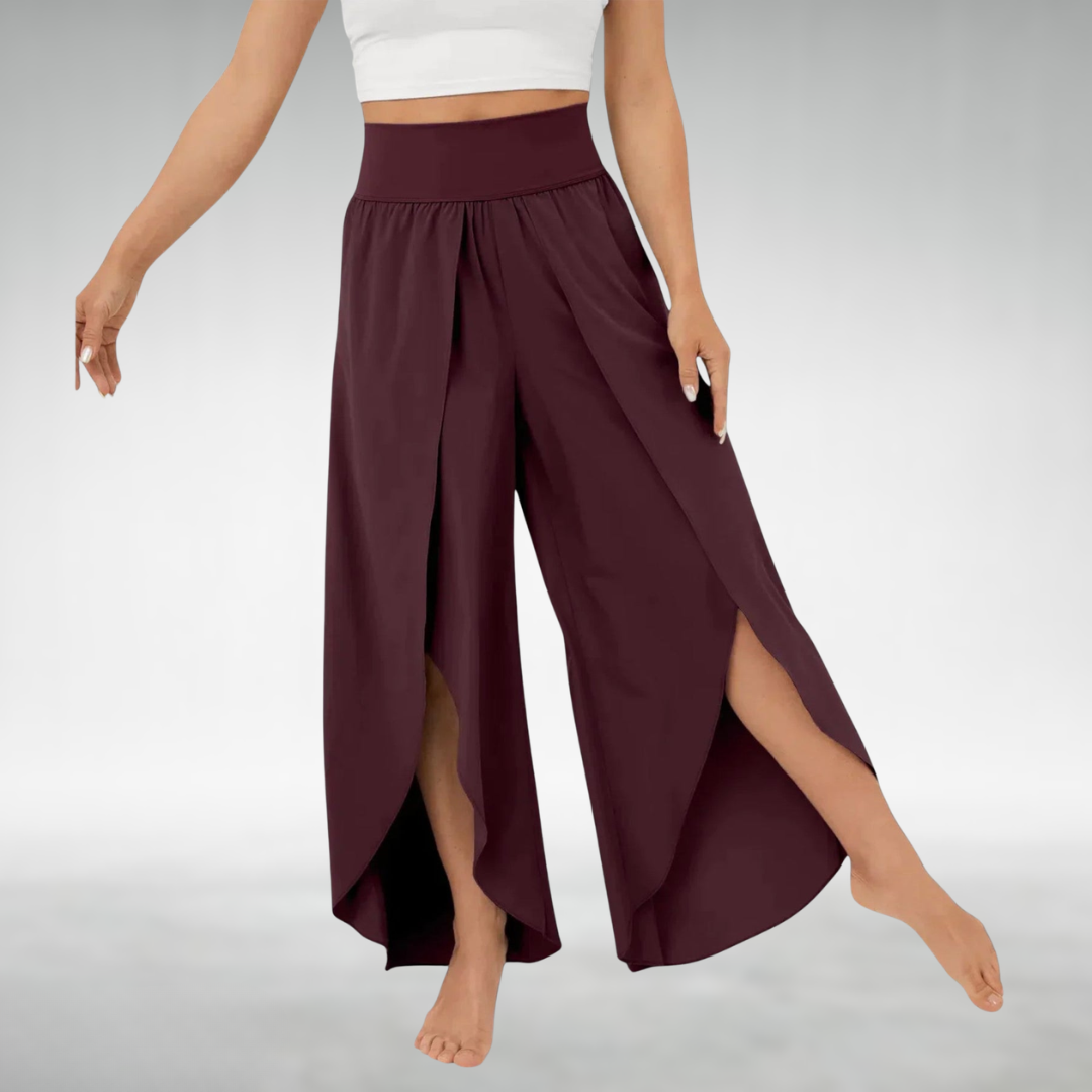 Alina | Flowing Wide Leg Wrap Trousers