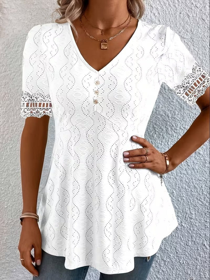 Willow | Breathable Lace Detail Blouse