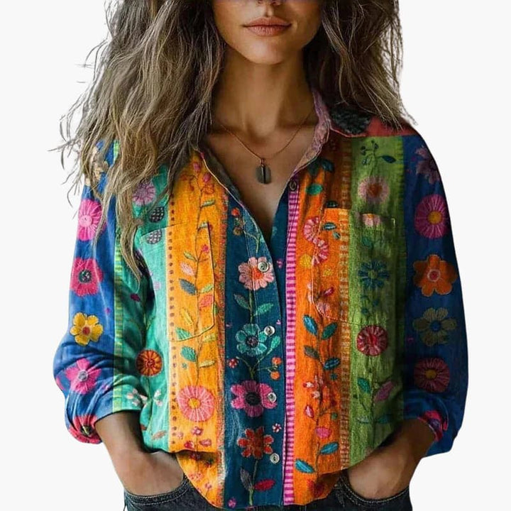 Leonora | Printed Button-Down Relaxed Shirt