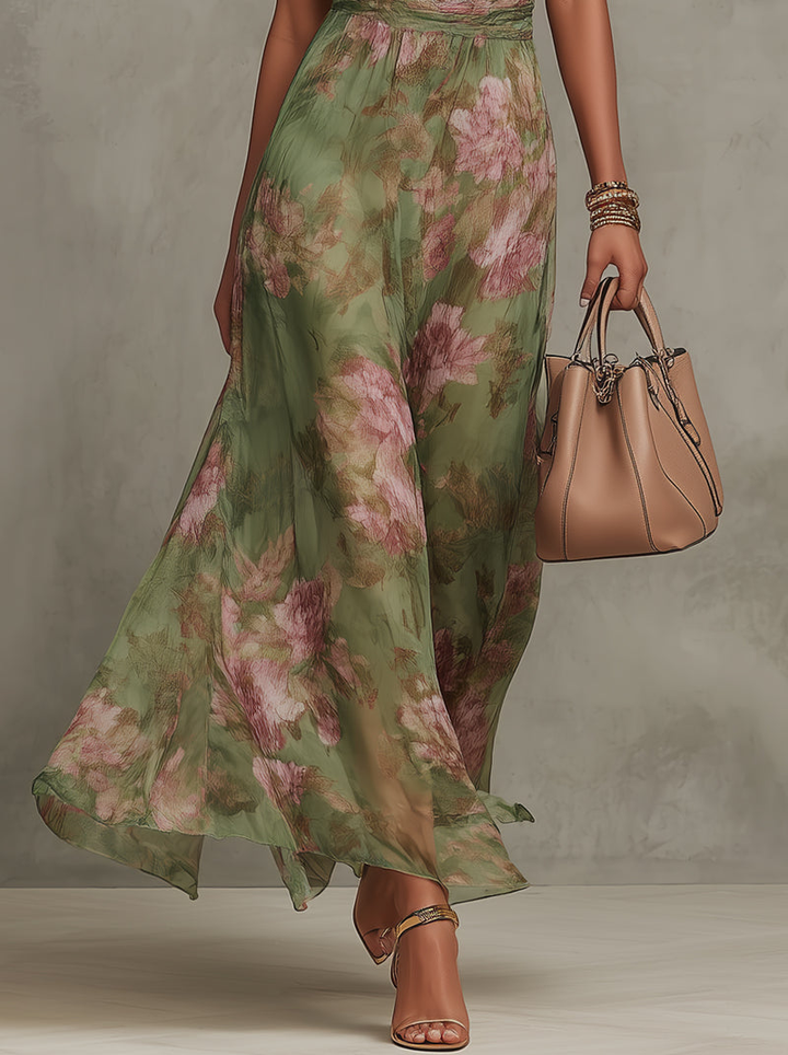 Emma | Floral Halter Maxi Dress