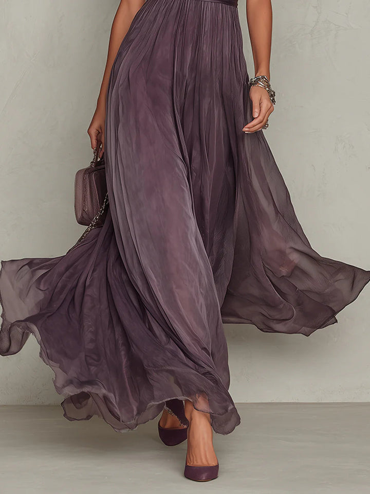 Emma | Long Purple Keyhole Gown