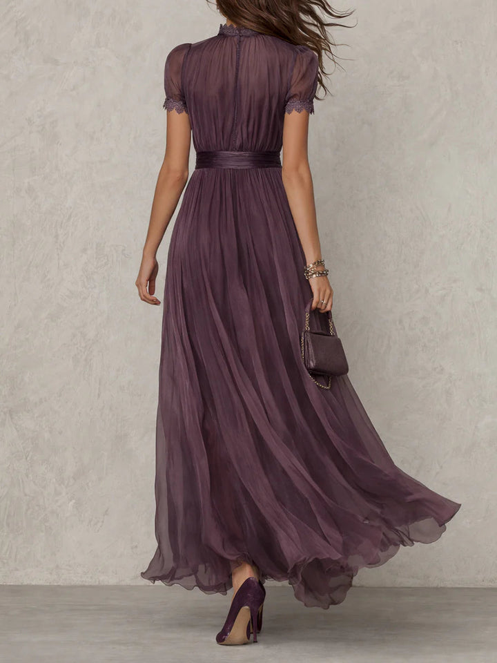 Emma | Long Purple Keyhole Gown