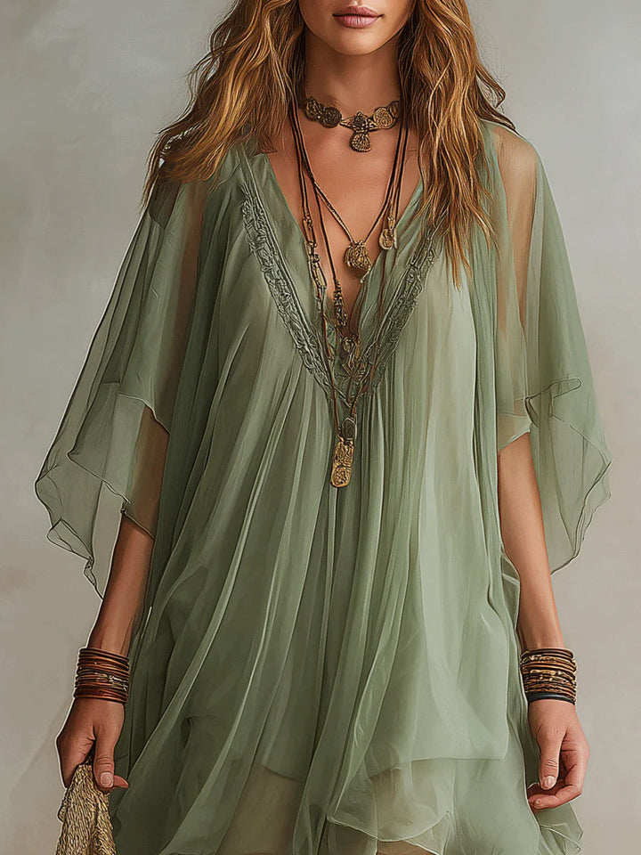 Fenella | Layered Boho Mini Dress