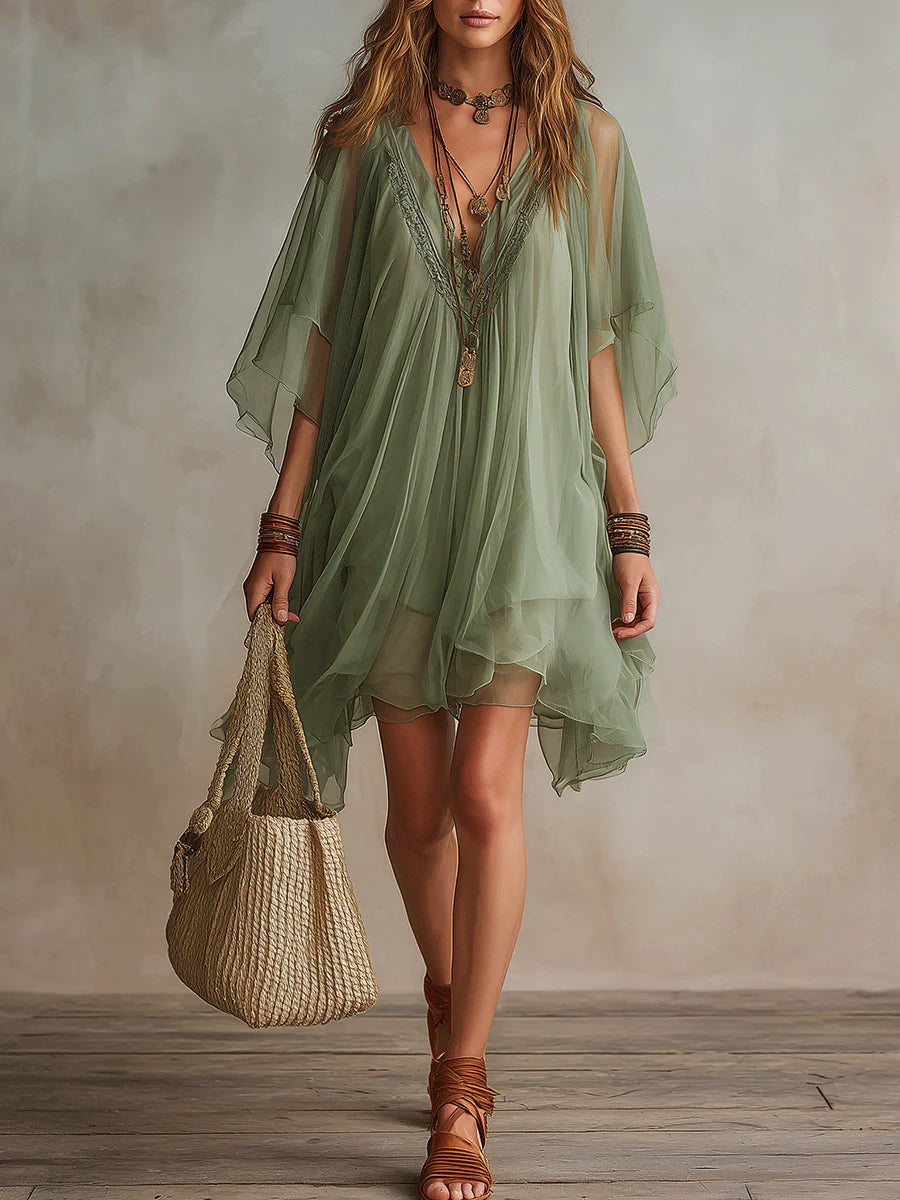 Fenella | Layered Boho Mini Dress