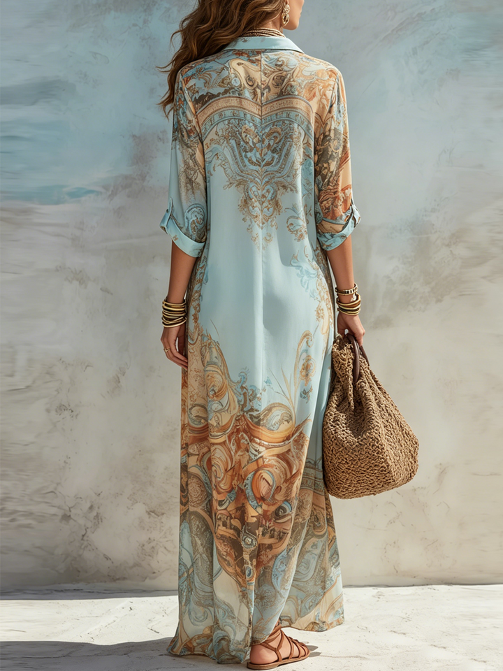Sabrina | Button Down Maxi Shirt Dress