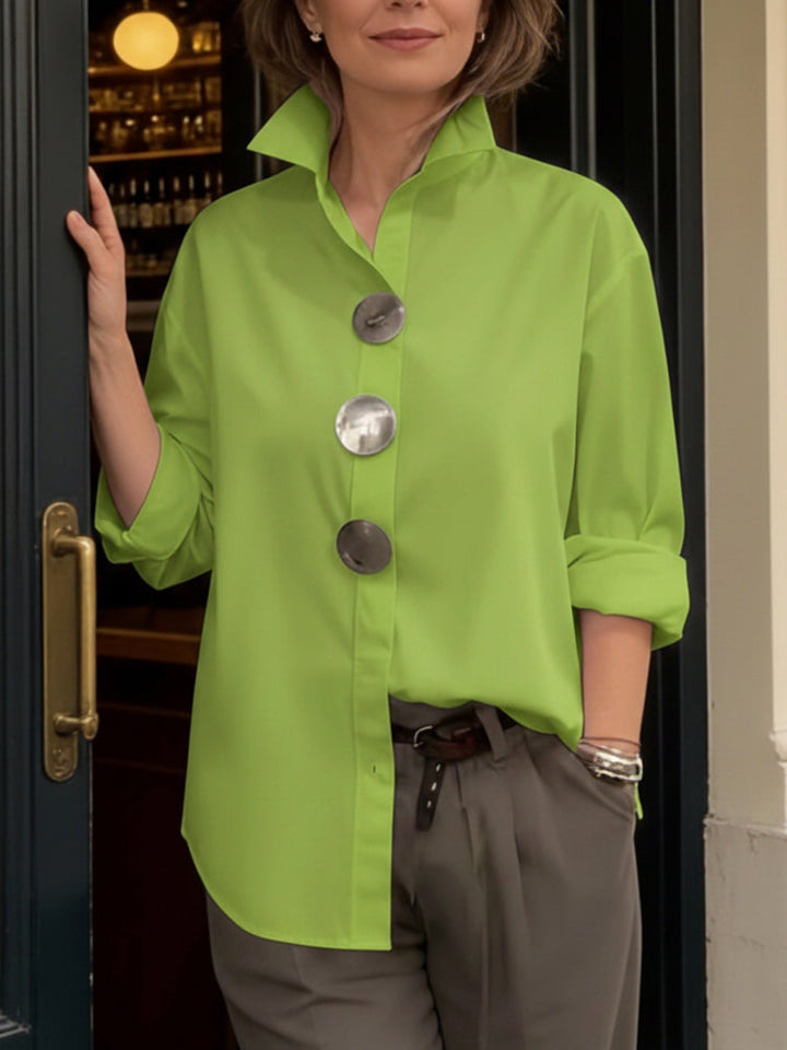 Rosaline | Stand Collar Button Blouse