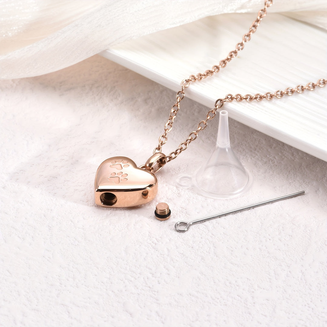 Colgante Corazón Personalizado con Cenizas de tu Mascota