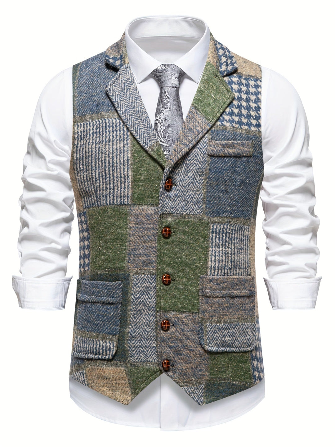 Leo | Patchwork Waistcoat for Special Occasions