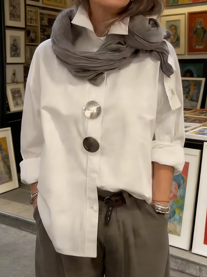 Rosaline | Stand Collar Button Blouse
