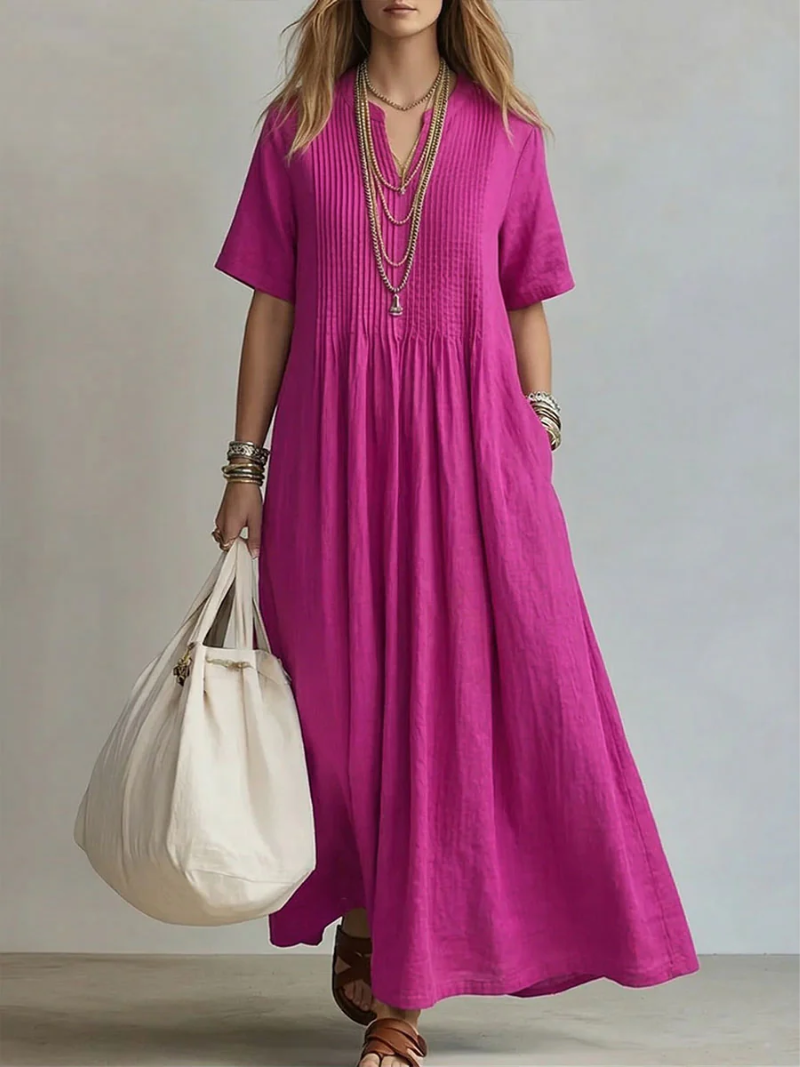 Hermione | Flowing Pleated Maxi Dress