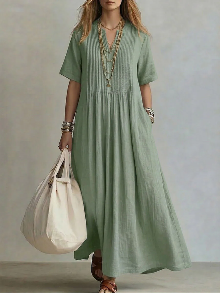 Hermione | Flowing Pleated Maxi Dress