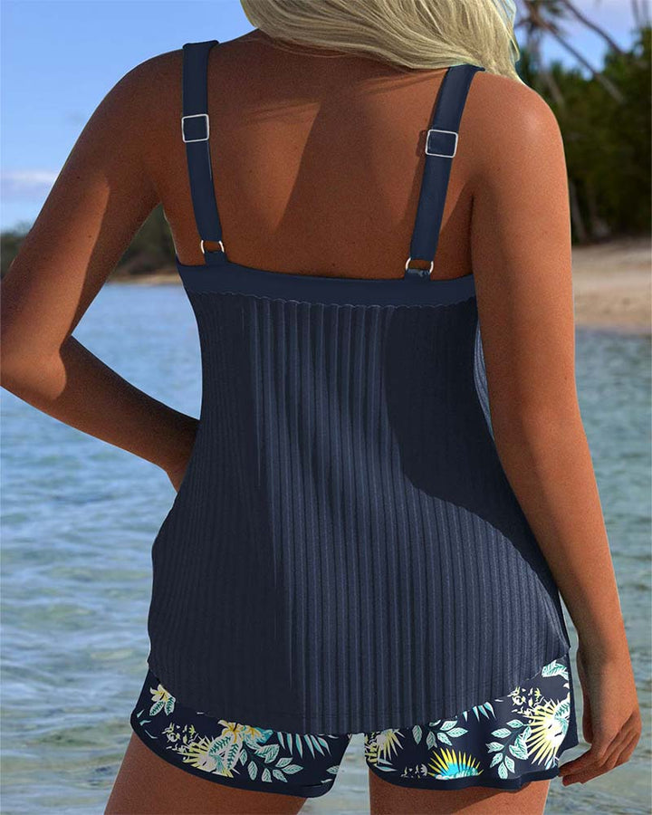Isla | Striped Tankini and Beach Shorts