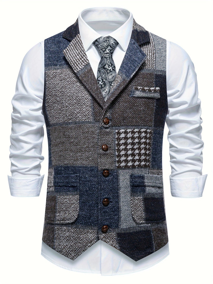 Leo | Patchwork Waistcoat for Special Occasions