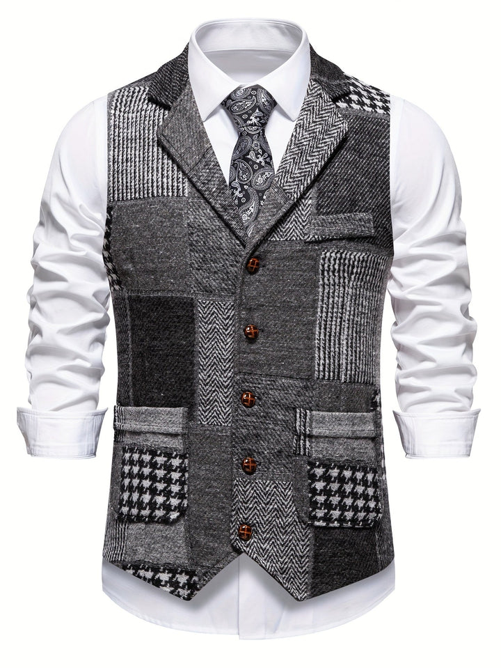 Leo | Patchwork Waistcoat for Special Occasions