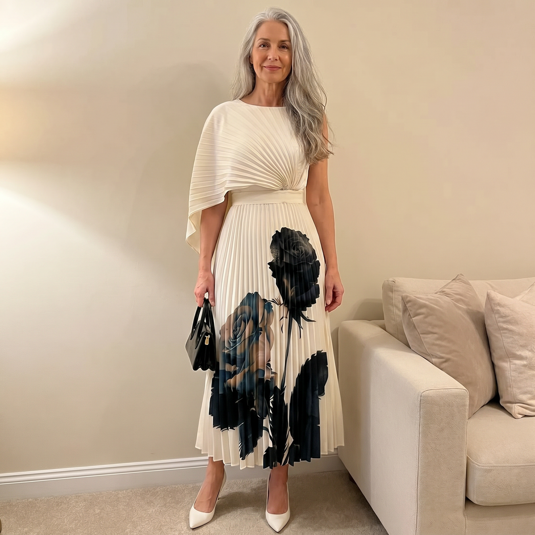 Lucille | Pleated Midi Dress