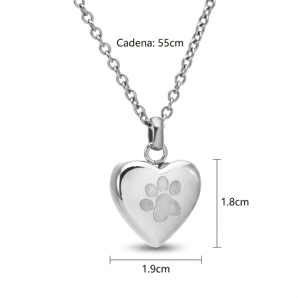 Colgante Corazón Personalizado con las Cenizas de tu Mascota