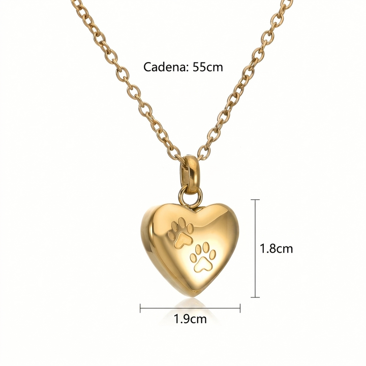 Colgante Corazón Personalizado con Cenizas de tu Mascota