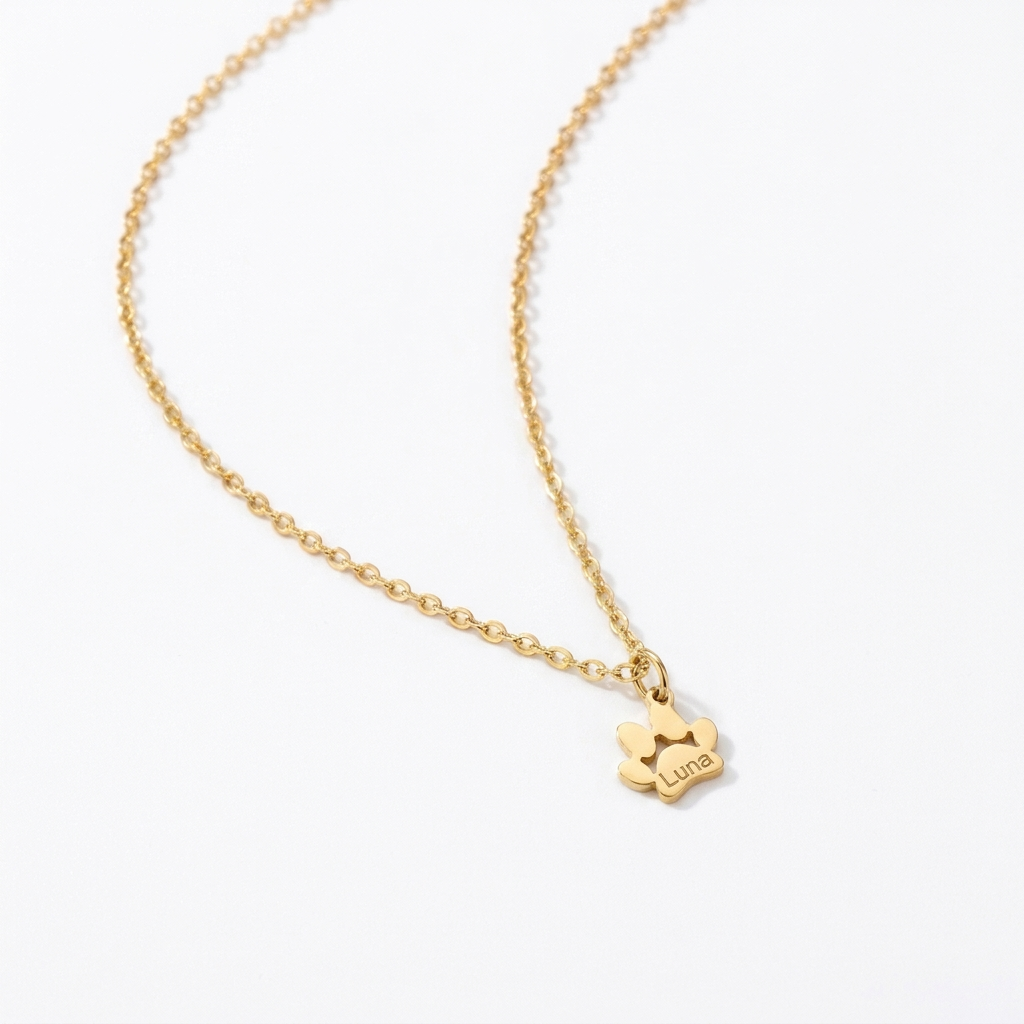 Collar Personalizado con Huella y Nombre de tu Mascota