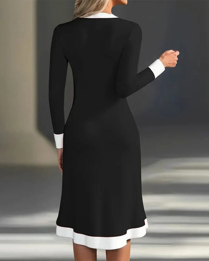 Audrey | Flattering Long-Sleeve Midi Dress