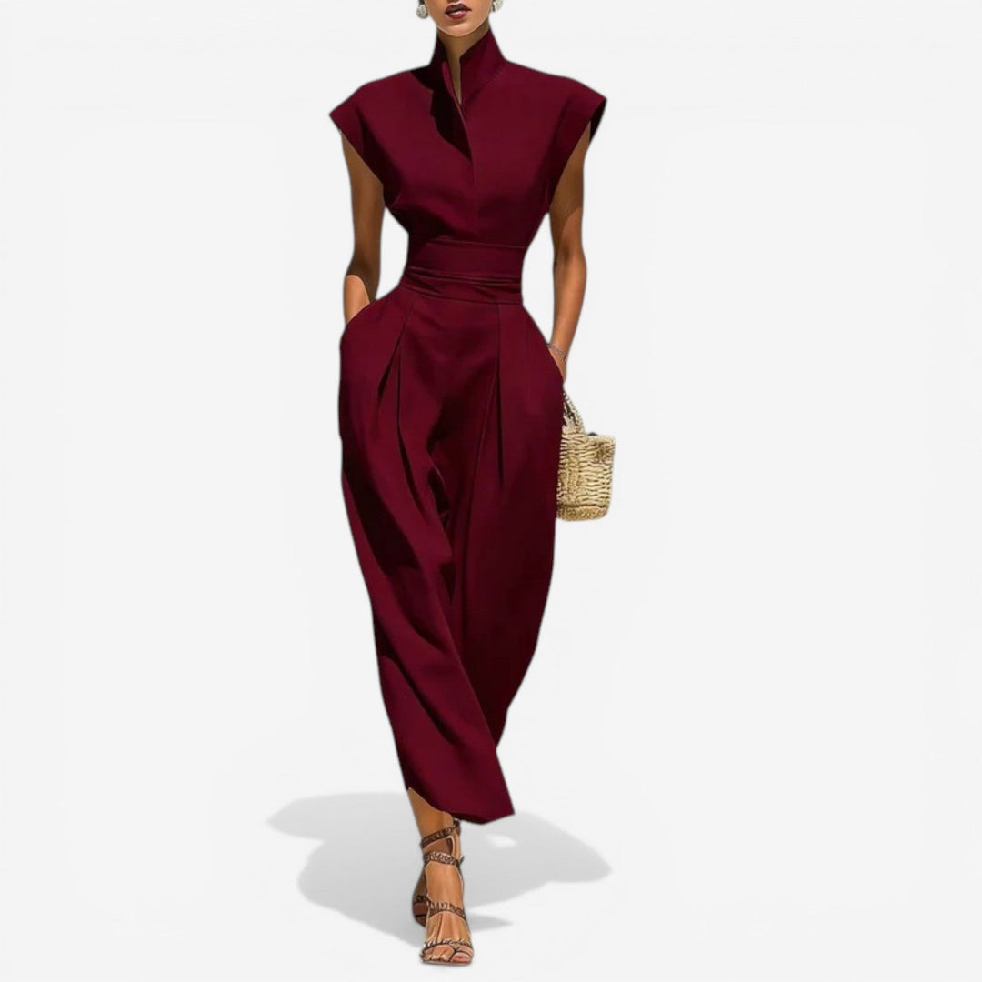 Evangeline | Sleeveless Wide-Leg Jumpsuit