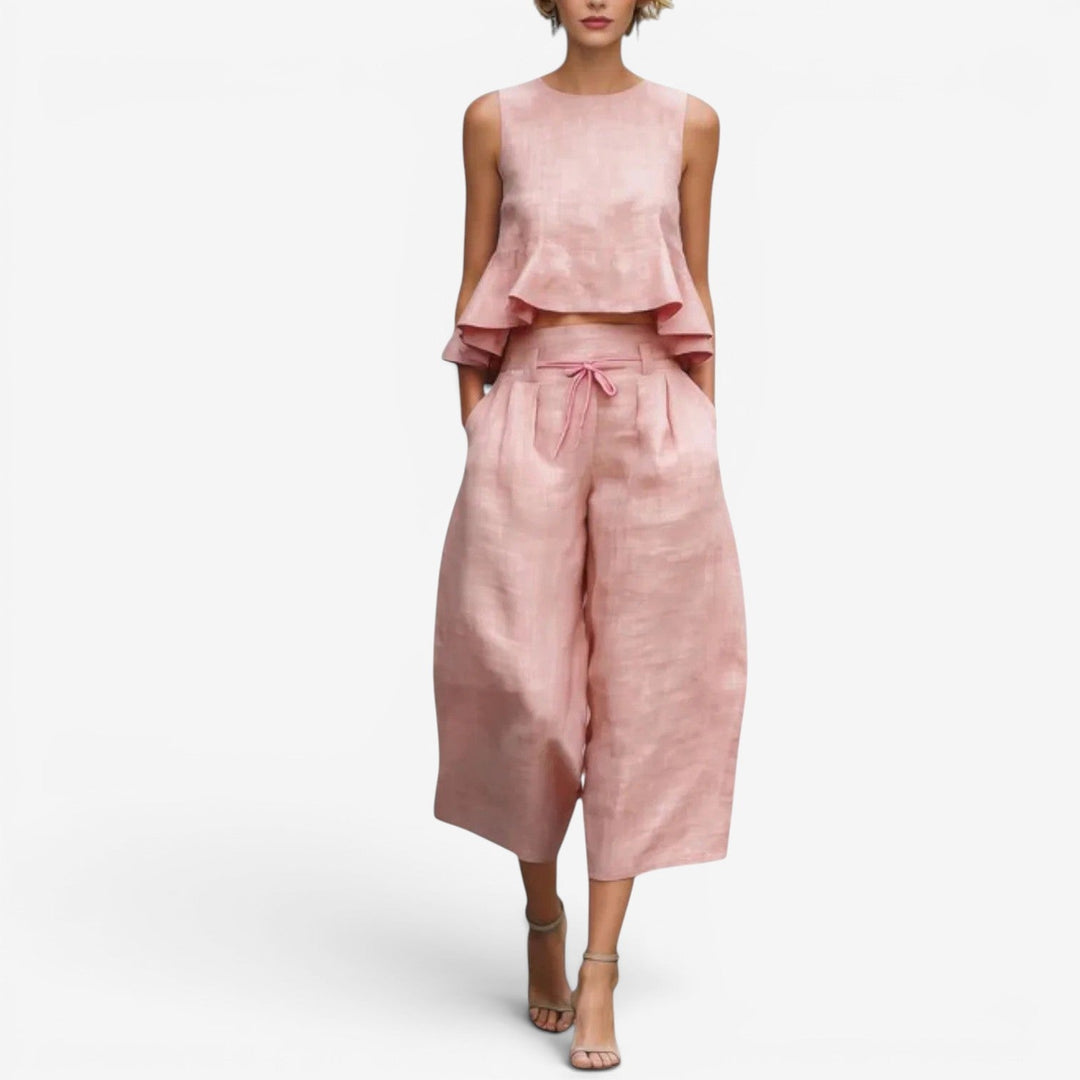 Nicola | Ruffle Sleeve Elegant Set
