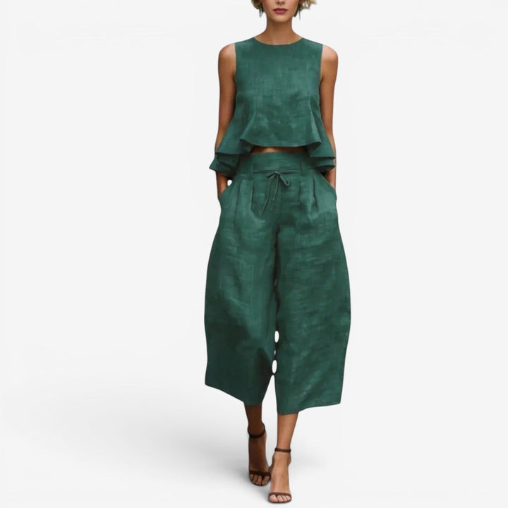 Nicola | Ruffle Sleeve Elegant Set