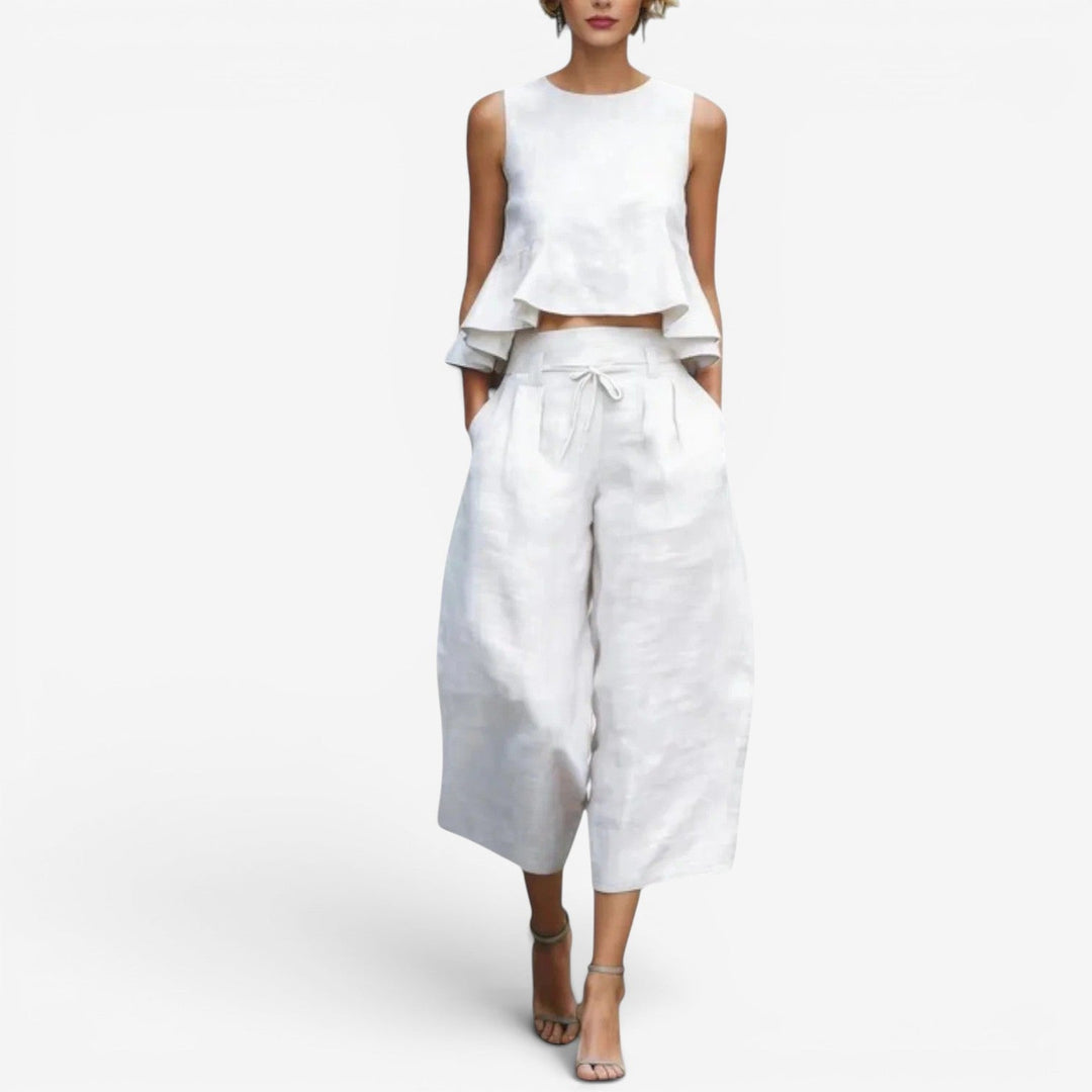 Nicola | Ruffle Sleeve Elegant Set