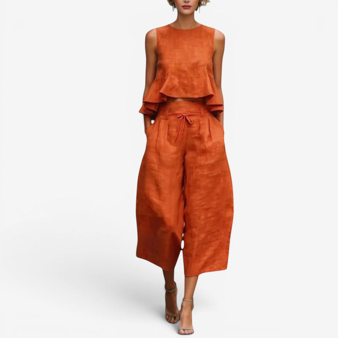 Nicola | Ruffle Sleeve Elegant Set