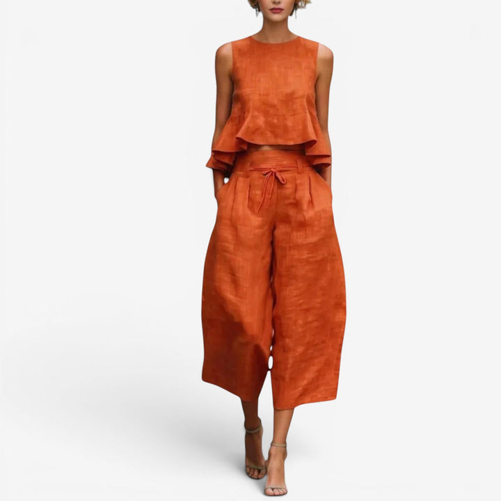 Nicola | Ruffle Sleeve Elegant Set