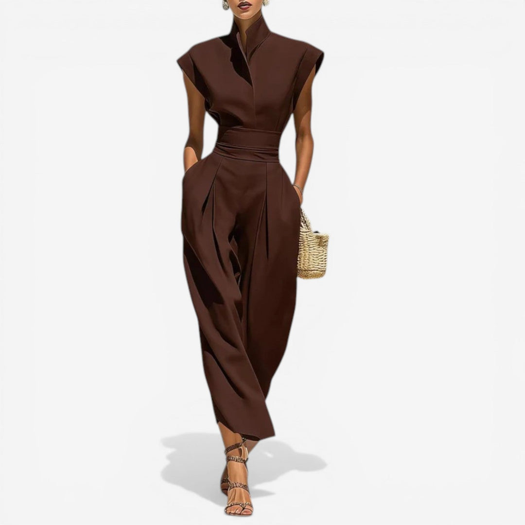 Evangeline | Sleeveless Wide-Leg Jumpsuit