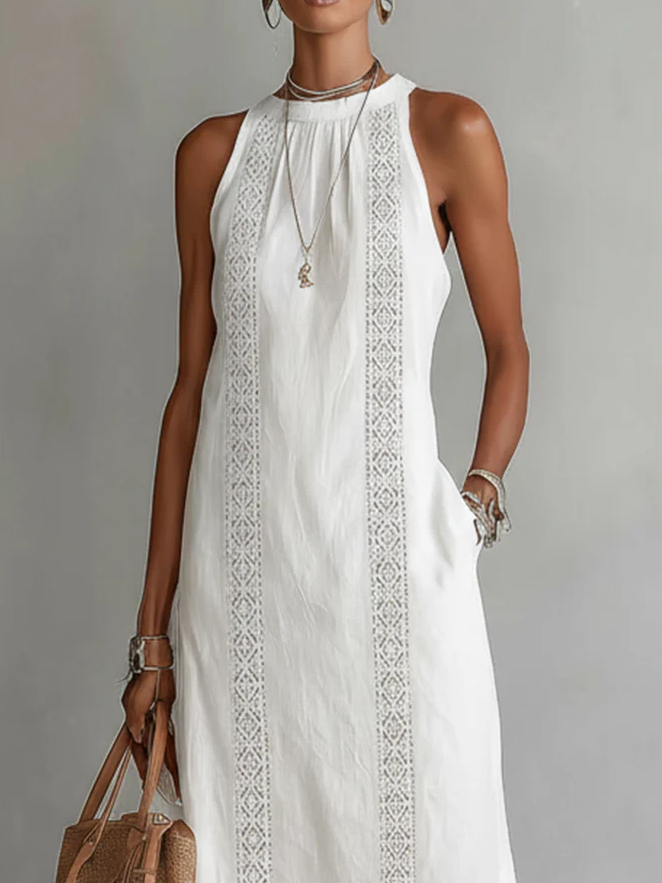 Mona | Midi Mandarin-Collar Dress