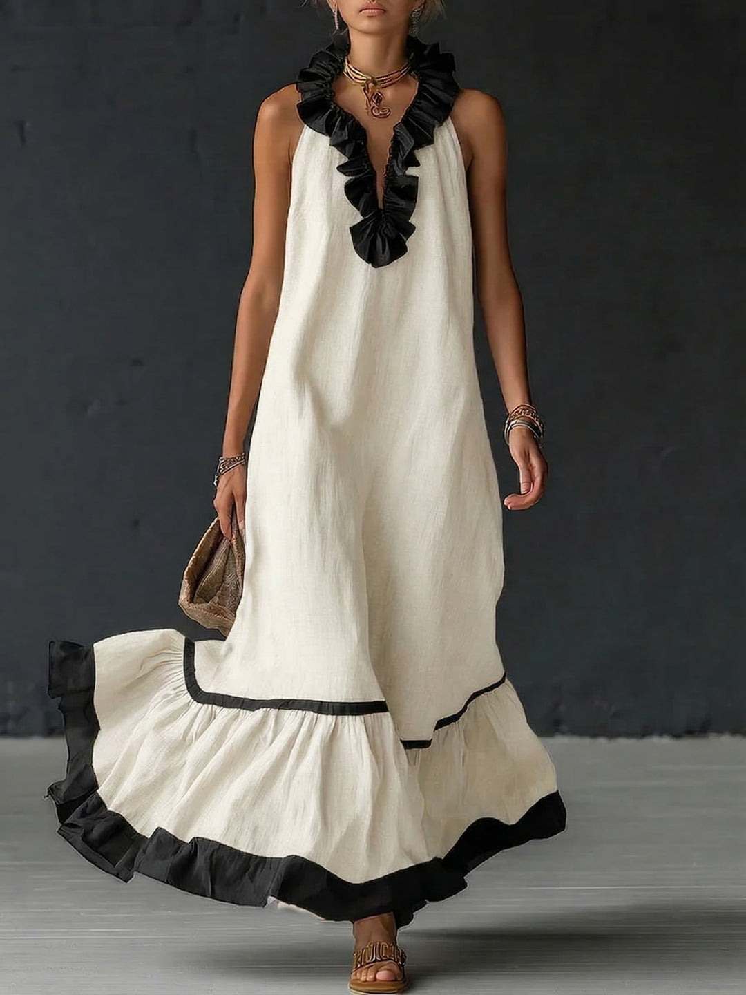 Lola | Ruffled Flattering Maxi Dress
