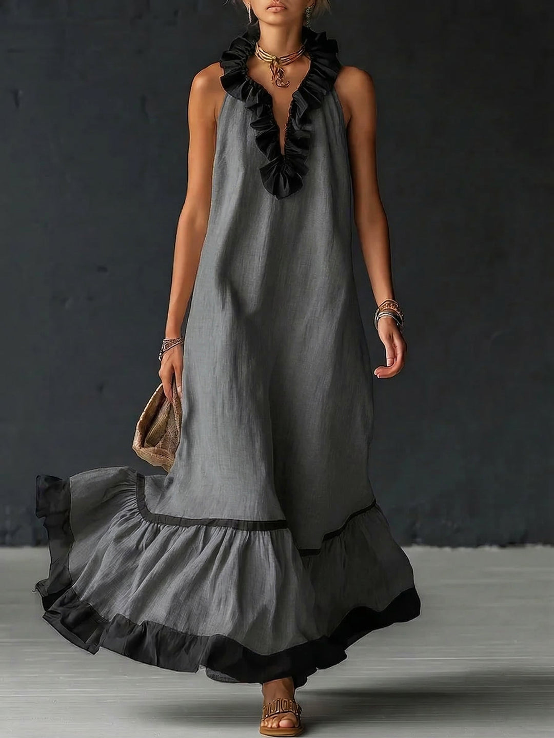 Lola | Ruffled Flattering Maxi Dress
